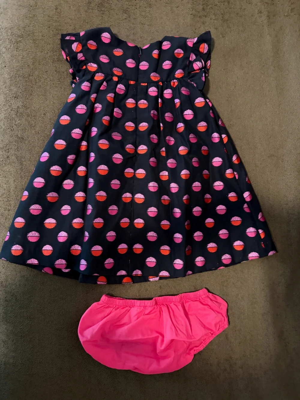 Gymboree Navy Dress with Hot Pink Accents